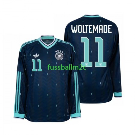 Fußballtrikots Deutschland Nick Woltemade 11 Auswärts Trikotsatz WM 2026 Langarm Fußballtrikots Deutschland Nick Woltemade 11 Auswärts Trikotsatz WM 2026 Langarm